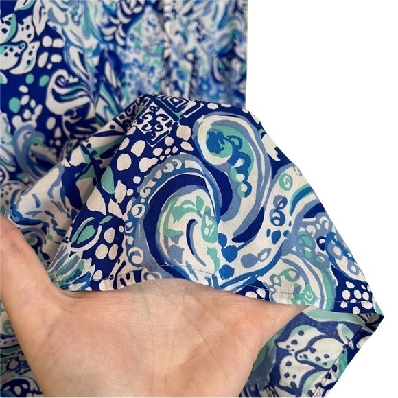 Lilly Pulitzer Willa Blouse Royal Purple 60 Animals Print Size XXS Resortwear - Picture 6 of 9